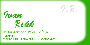 ivan rikk business card